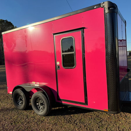 New 6X12TA Pink Dog Grooming Trailer