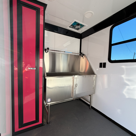 New 6X12TA Pink Dog Grooming Trailer