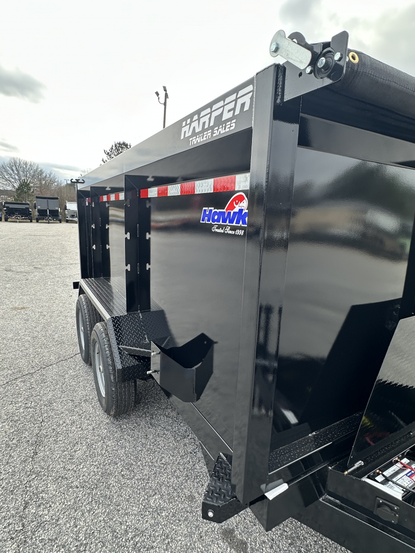 New 2026 HAWKE 6X12 10K TANDEM AXLE DUMP TRAILER 4' WALLS