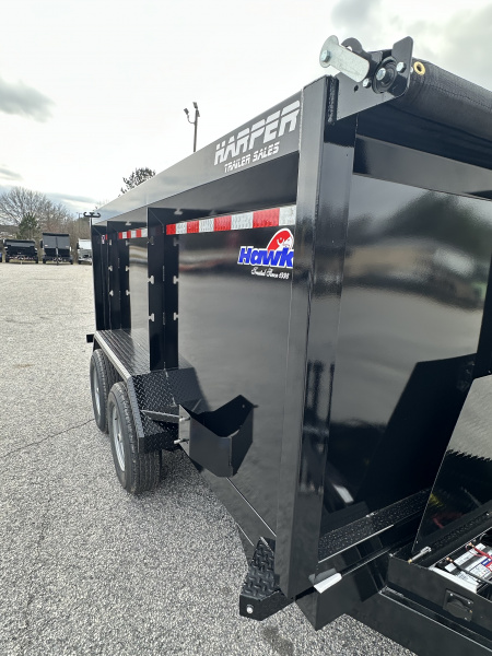 New 2026 HAWKE 6X12 10K TANDEM AXLE DUMP TRAILER 4' WALLS