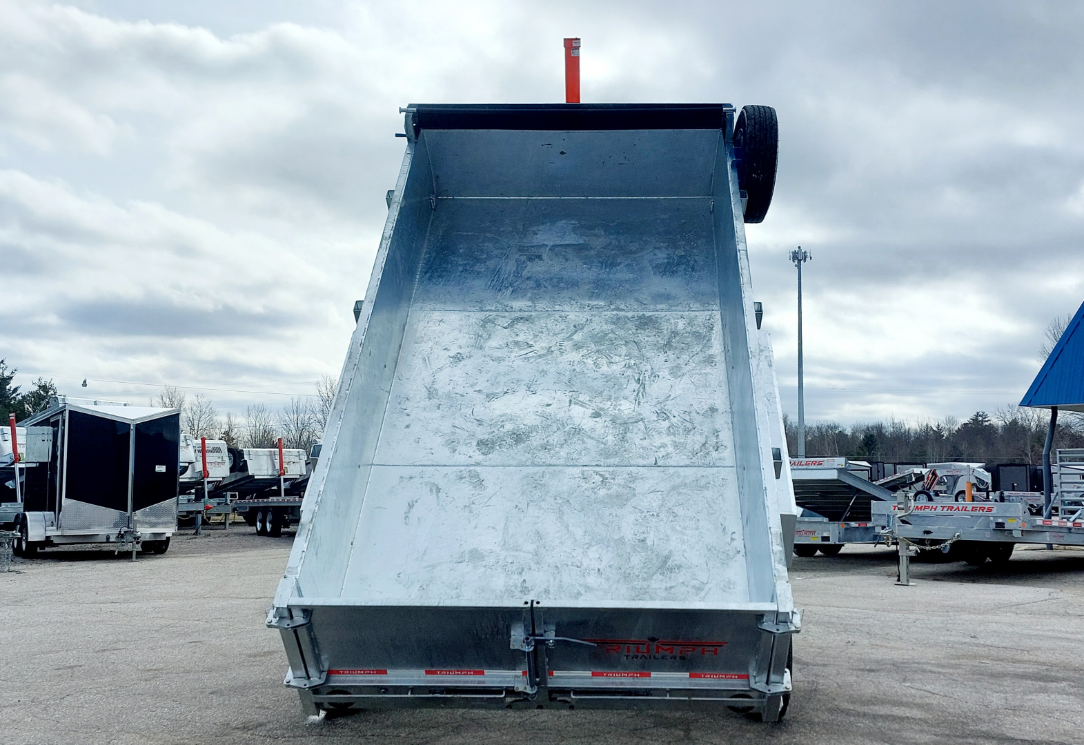 New 82 X 14 GALVANIZED DUMP 8 K AXLES SPARE INCLUDED 2026 TRIUMPH