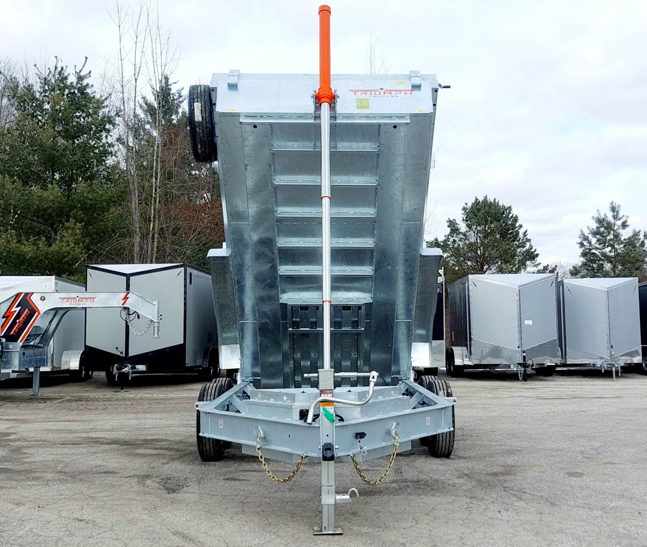 New 82 X 14 GALVANIZED DUMP 8 K AXLES SPARE INCLUDED 2026 TRIUMPH