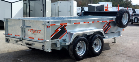 New 82 X 14 GALVANIZED DUMP 8 K AXLES SPARE INCLUDED 2026 TRIUMPH