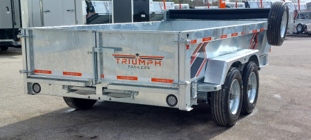 New 82 X 14 GALVANIZED DUMP 8 K AXLES SPARE INCLUDED 2026 TRIUMPH