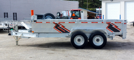 New 82 X 14 GALVANIZED DUMP 8 K AXLES SPARE INCLUDED 2026 TRIUMPH