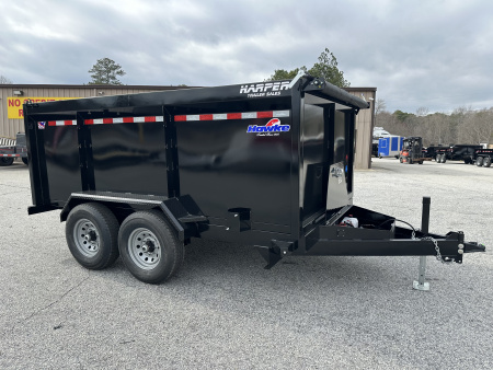 New 2026 HAWKE 7X12 12K TANDEM AXLE DUMP TRAILER 4' WALLS