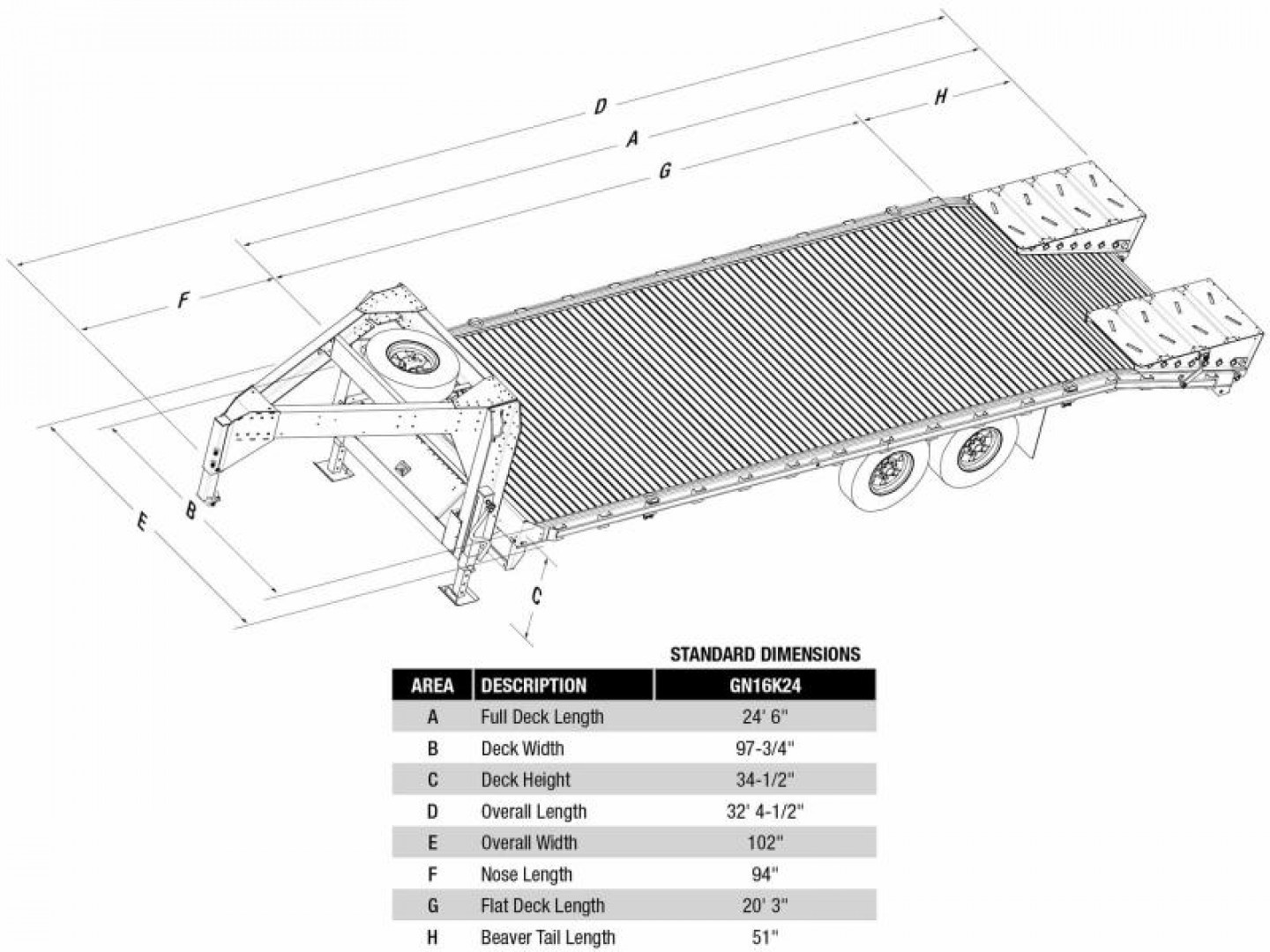New 2026 EBY 20+4 TRADESMAN GOOSENECK ALUMINUM DECKOVER Trailer w/ 50/50 Fold Flat Ramps