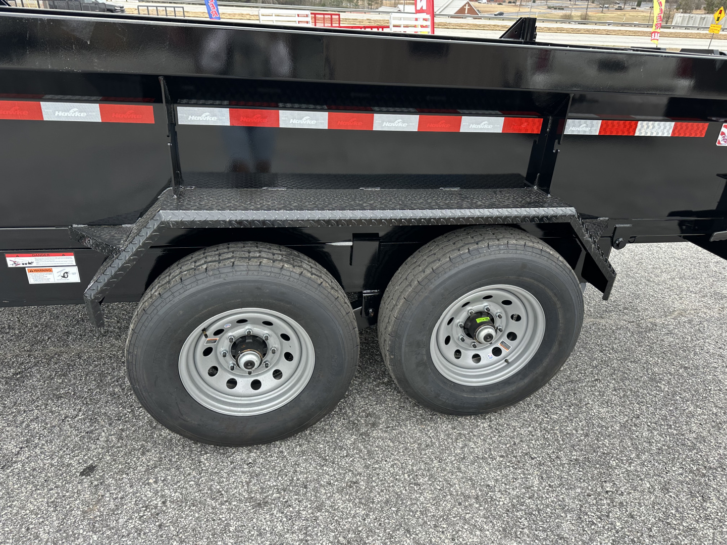 New 2026 HAWKE 7X12 14K TANDEM AXLE DUMP TRAILER 2' WALLS