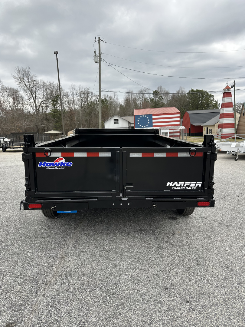 New 2026 HAWKE 7X12 14K TANDEM AXLE DUMP TRAILER 2' WALLS