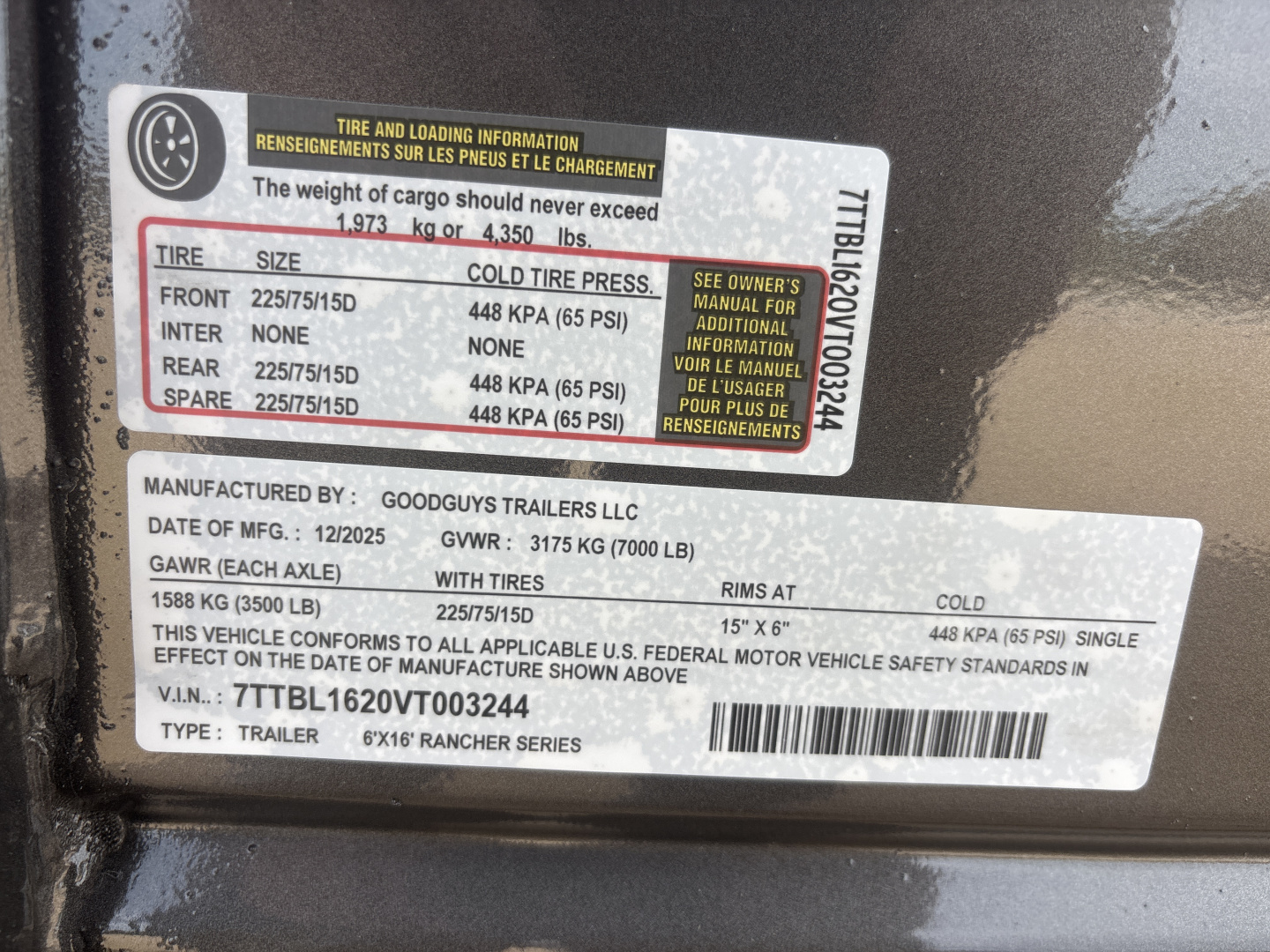 New 2027 Good Guys Trailers 6x16 Stock