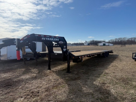 Used 2024 PJ Trailers 40' GOOSENECK (35+5) LD w/ POWERTAIL Deckover Trailer