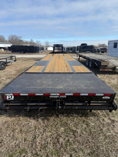 Used 2024 PJ Trailers 40' GOOSENECK (35+5) LD w/ POWERTAIL Deckover Trailer