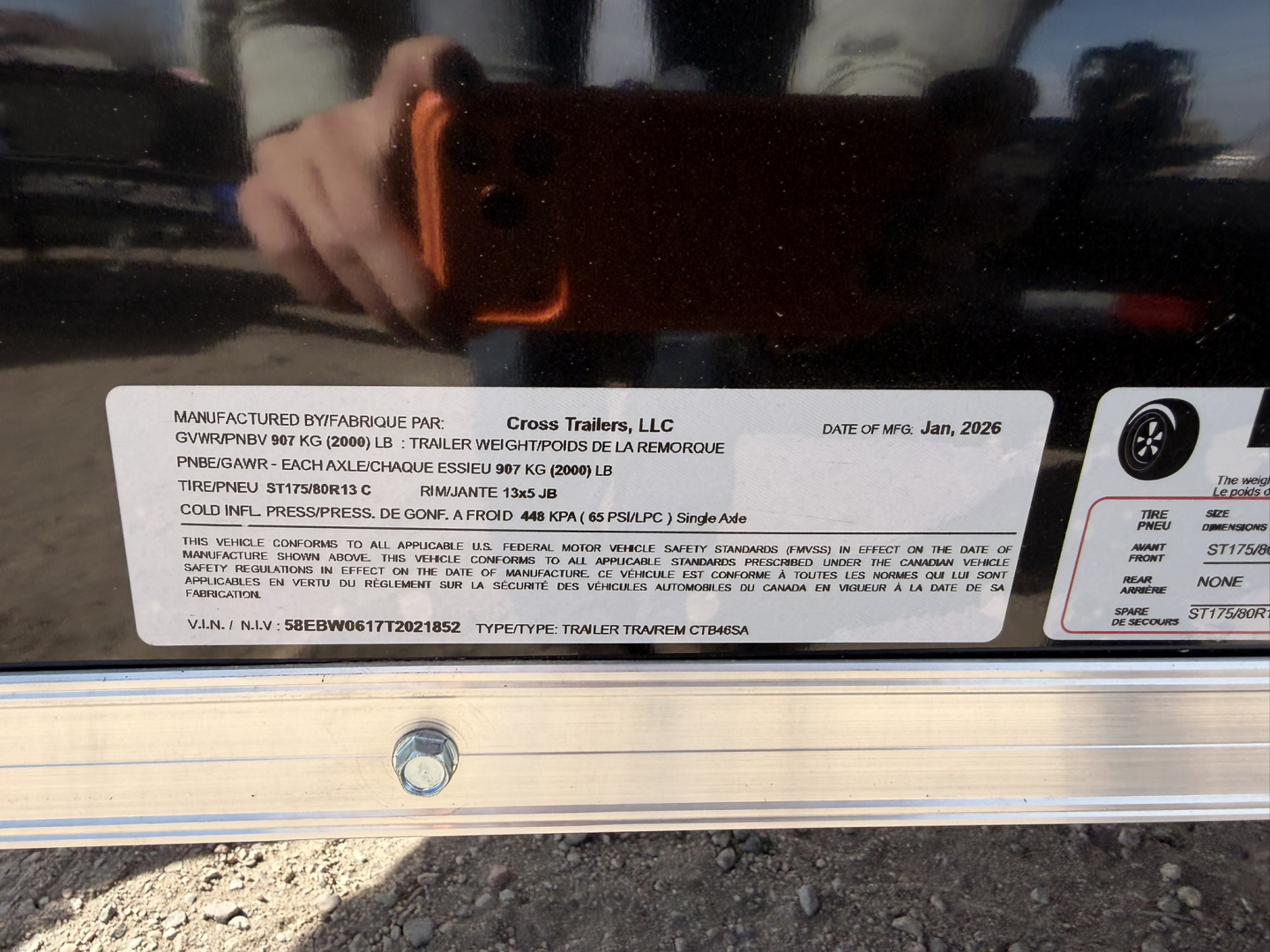 New 2026 Cross Trailers 4-6-1.5V Enclosed Barn Door 2K GVWR