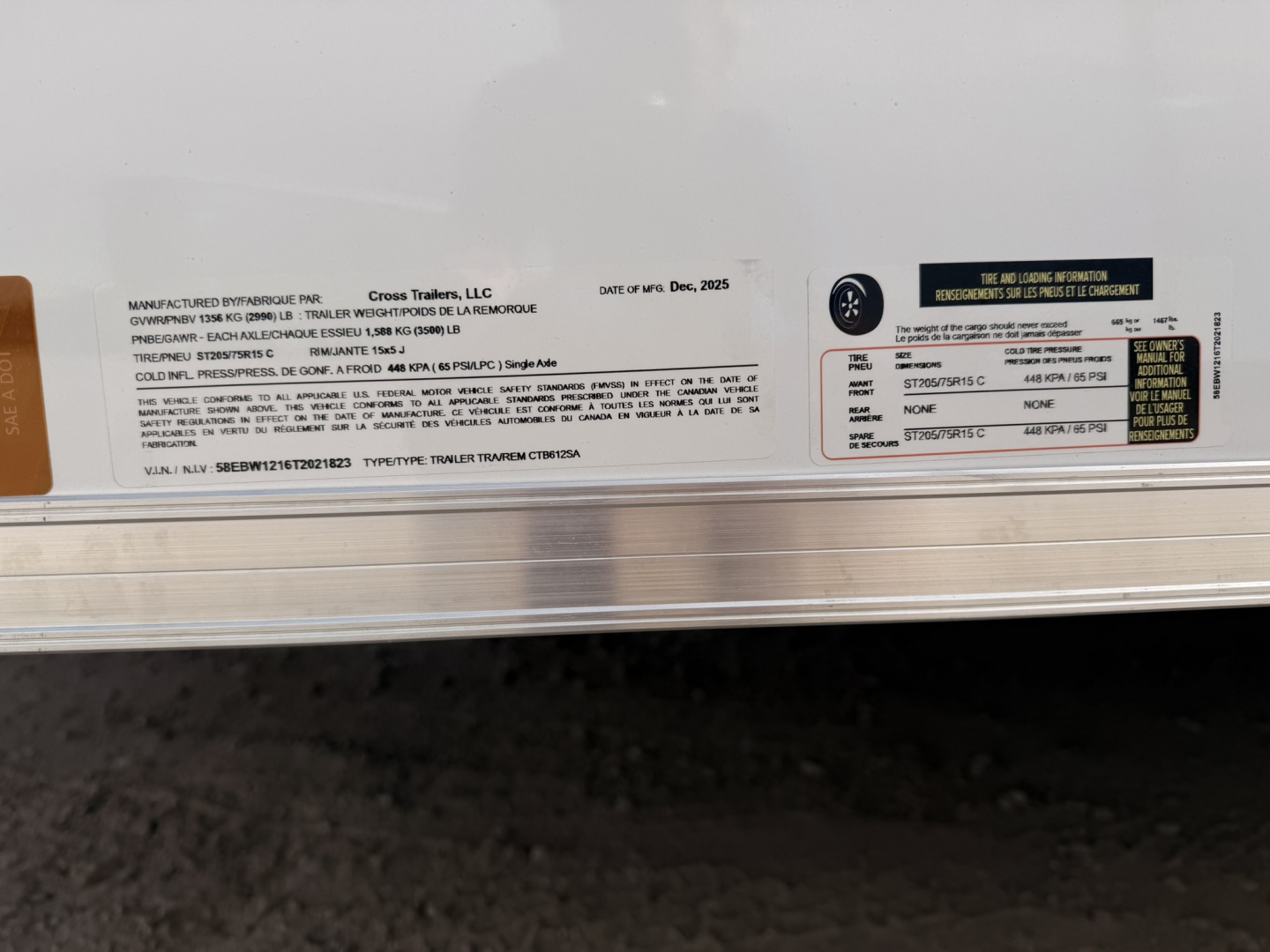 New 2026 Cross Trailers 6-12 Enclosed 3K GVWR