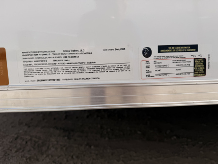 New 2026 Cross Trailers 6-12 Enclosed 3K GVWR