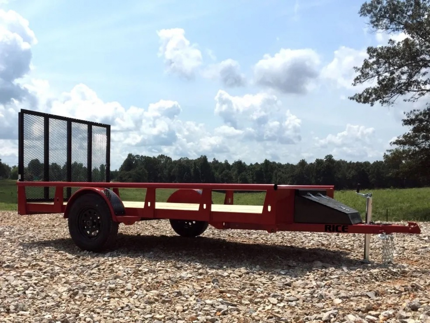 New 2026 RICE TRAILERS SA Pipe Toprail 82" X 12' Utility Trailer