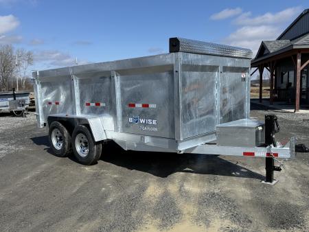 New 2026 BWISE DT714LP-LE-14 Galvanized Dump Trailer
