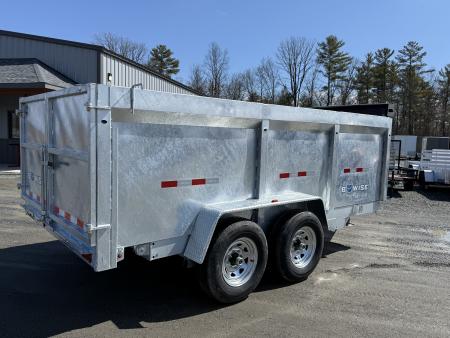 New 2026 BWISE DT714LP-LE-14 Galvanized Dump Trailer