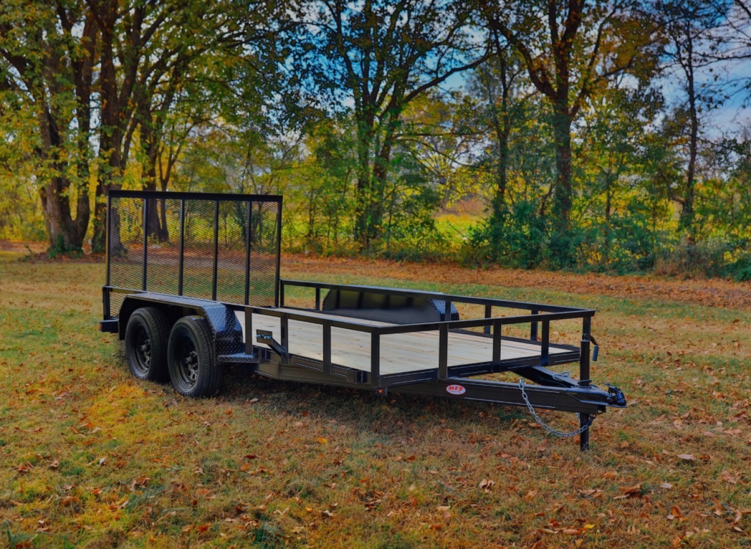 New 2026 MEB TANDEM 77" X 14' Utility Trailer