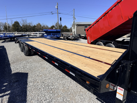 New 2026 PJ Trailers 102X30 GOOSENECK 25K GVWR (MEGA RAMPS) Flatbed Trailer
