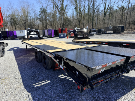 New 2026 PJ Trailers 102X30 GOOSENECK 25K GVWR (MEGA RAMPS) Flatbed Trailer