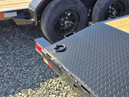 New 2026 Sure-Trac 7x18+2 Car Hauler- 2- Beavertail- Ramps- D-Ring Tie Downs- Spare Tire Carrier