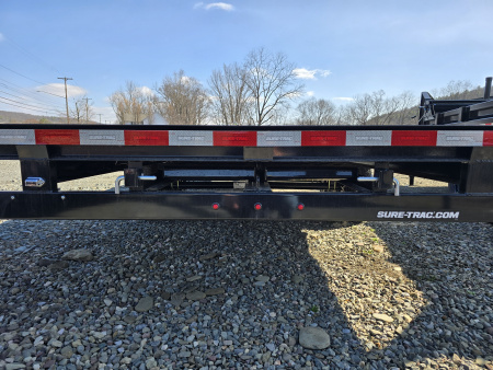 New 2026 Sure-Trac 8.5x20 10K Low Profile Flatbed Deckover- HD Tube Bulkhead- Diamond Plate Deckover Wheels- Stake Pockets and Rub Rails- Spare Tire Carrier- Pressure Treated Decking