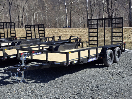 New 2026 Sure-Trac 7x16 7K Utility Trailer- Reinforced 5' Ladder Gate- Lay Flat Gate- Self Retaining Gate Pins- Spare Tire Carrier- Pressure Treated Decking- LED Lighting