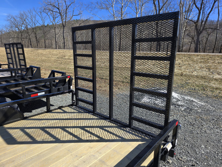 New 2026 Sure-Trac 7x16 7K Utility Trailer- Reinforced 5' Ladder Gate- Lay Flat Gate- Self Retaining Gate Pins- Spare Tire Carrier- Pressure Treated Decking- LED Lighting