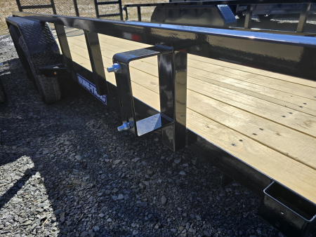 New 2026 Sure-Trac 7x16 7K Utility Trailer- Reinforced 5' Ladder Gate- Lay Flat Gate- Self Retaining Gate Pins- Spare Tire Carrier- Pressure Treated Decking- LED Lighting