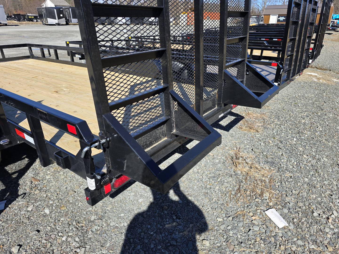 New 2026 Sure-Trac 7x18 10K Utility Trailer- 5' Reinforced Contractor Gate- Lay Flat Gate- Self Retaining Gate Pins- Spare Tire Carrier- Toolbox