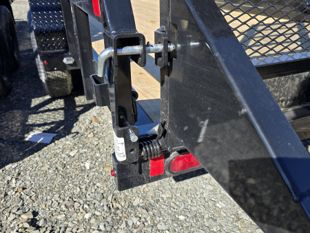 New 2026 Sure-Trac 7x18 10K Utility Trailer- 5' Reinforced Contractor Gate- Lay Flat Gate- Self Retaining Gate Pins- Spare Tire Carrier- Toolbox