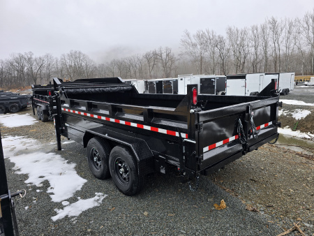 New 2026 Sure-Trac 7x14 14K- Gooseneck- Ramps- Combo Gate- Spare Tire Carrier- Stake Pockets- Integrated Tarp- Drop Leg Jacks
