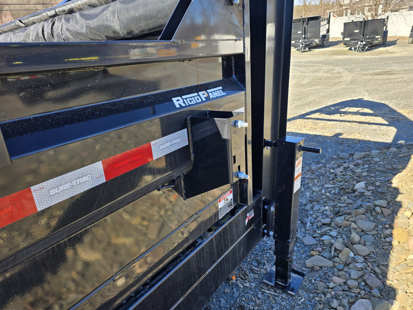 New 2026 Sure-Trac 7x16 14K Gooseneck Dump Trailer- Combination Gate- Tarp Kit- Ramps- Spare Tire Carrier- Drop leg Jacks