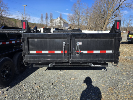 New 2026 Sure-Trac 7x16 14K Gooseneck Dump Trailer- Combination Gate- Tarp Kit- Ramps- Spare Tire Carrier- Drop leg Jacks