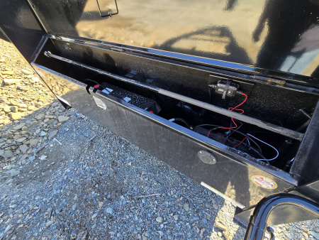 New 2026 Sure-Trac 7x16 14K Gooseneck Dump Trailer- Combination Gate- Tarp Kit- Ramps- Spare Tire Carrier- Drop leg Jacks