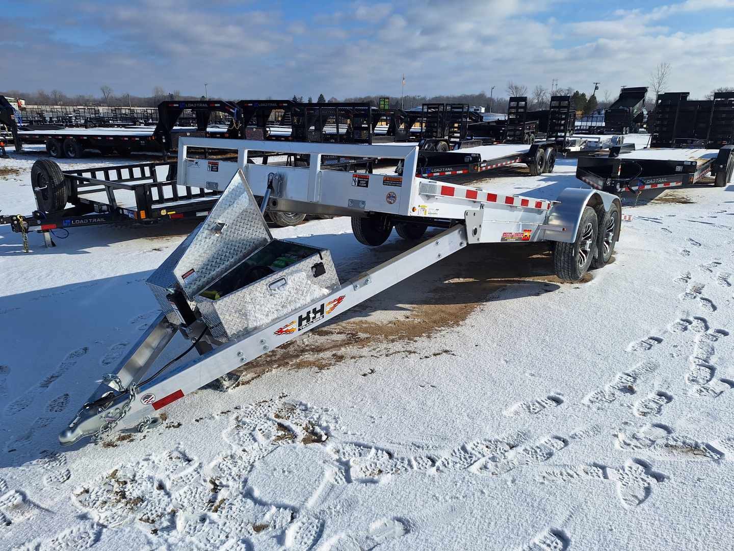 New 2026 H&H Trailers 82x20 Aluminum Speed Loaded Tilt Trailer