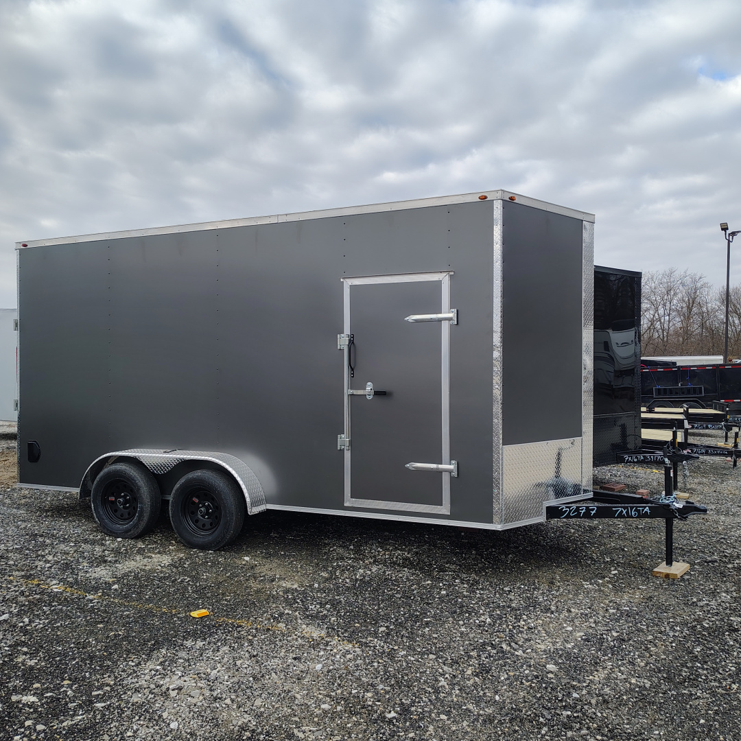 New 2026 Mammoth 7x16 TA, 7' interior height, 3.5k axles, .080 polycore Cargo / Enclosed Trailer