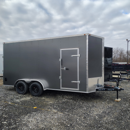 New 2026 Mammoth 7x16 TA, 7' interior height, 35k axles, .080 polycore Cargo / Enclosed Trailer