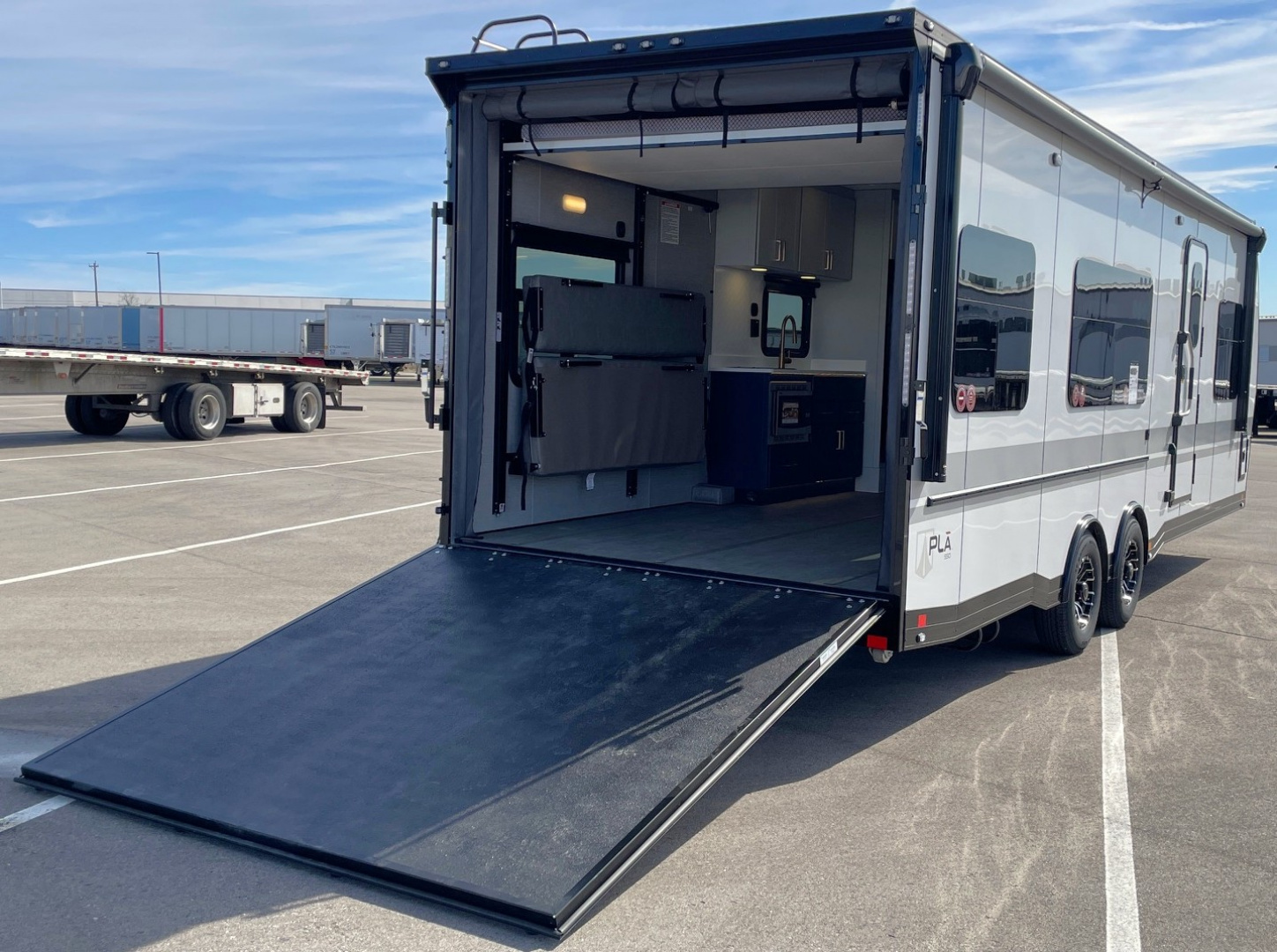 New ATC 2816 PLa 550 Aluminum Toy Hauler: Generator, Happijac, AC, Lifetrac