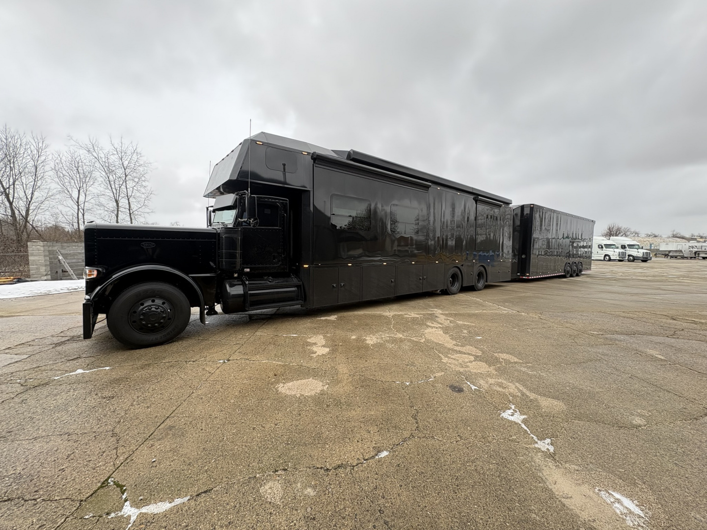 Used 2024 JDCC 46' Peterbilt Custom Coach & 38' 3 Car Stacker w/ Internal rear door lift Package $1,299,999.00