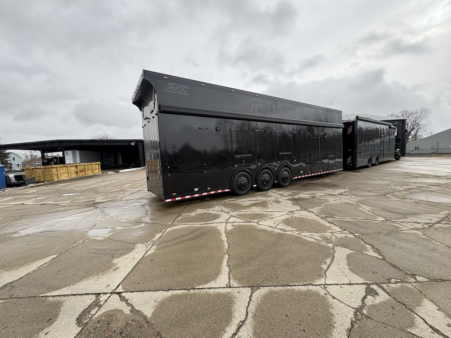 Used 2024 JDCC 46' Peterbilt Custom Coach & 38' 3 Car Stacker w/ Internal rear door lift Package $1,299,999.00