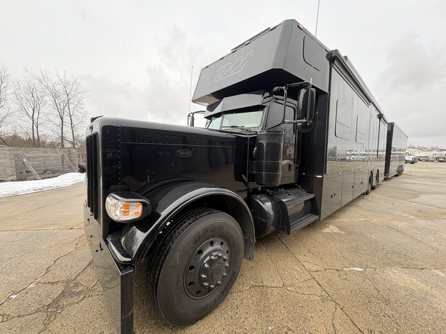 Used 2024 JDCC 46' Peterbilt Custom Coach & 38' 3 Car Stacker w/ Internal rear door lift Package $1,299,999.00