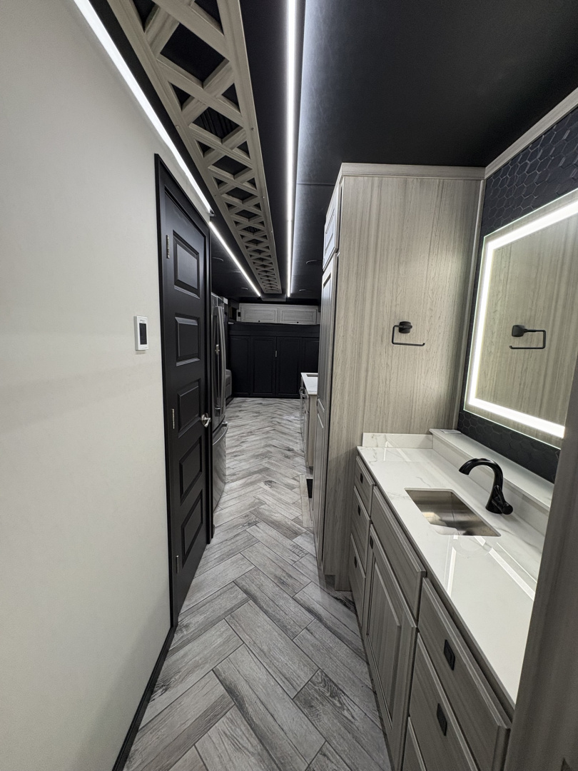 Used 2024 JDCC 46' Peterbilt Custom Coach & 38' 3 Car Stacker w/ Internal rear door lift Package $1,299,999.00