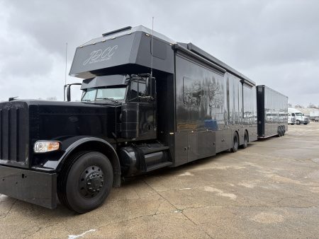 Used 2024 JDCC 46' Peterbilt Custom Coach & 38' 3 Car Stacker w/ Internal rear door lift Package $1,299,999.00