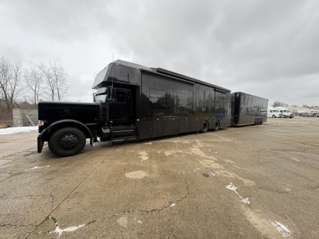 Used 2024 JDCC 46' Peterbilt Custom Coach & 38' 3 Car Stacker w/ Internal rear door lift Package $1,299,999.00
