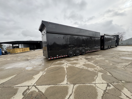 Used 2024 JDCC 46' Peterbilt Custom Coach & 38' 3 Car Stacker w/ Internal rear door lift Package $1,299,999.00