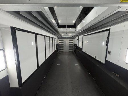 Used 2024 JDCC 46' Peterbilt Custom Coach & 38' 3 Car Stacker w/ Internal rear door lift Package $1,299,999.00