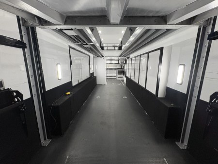 Used 2024 JDCC 46' Peterbilt Custom Coach & 38' 3 Car Stacker w/ Internal rear door lift Package $1,299,999.00