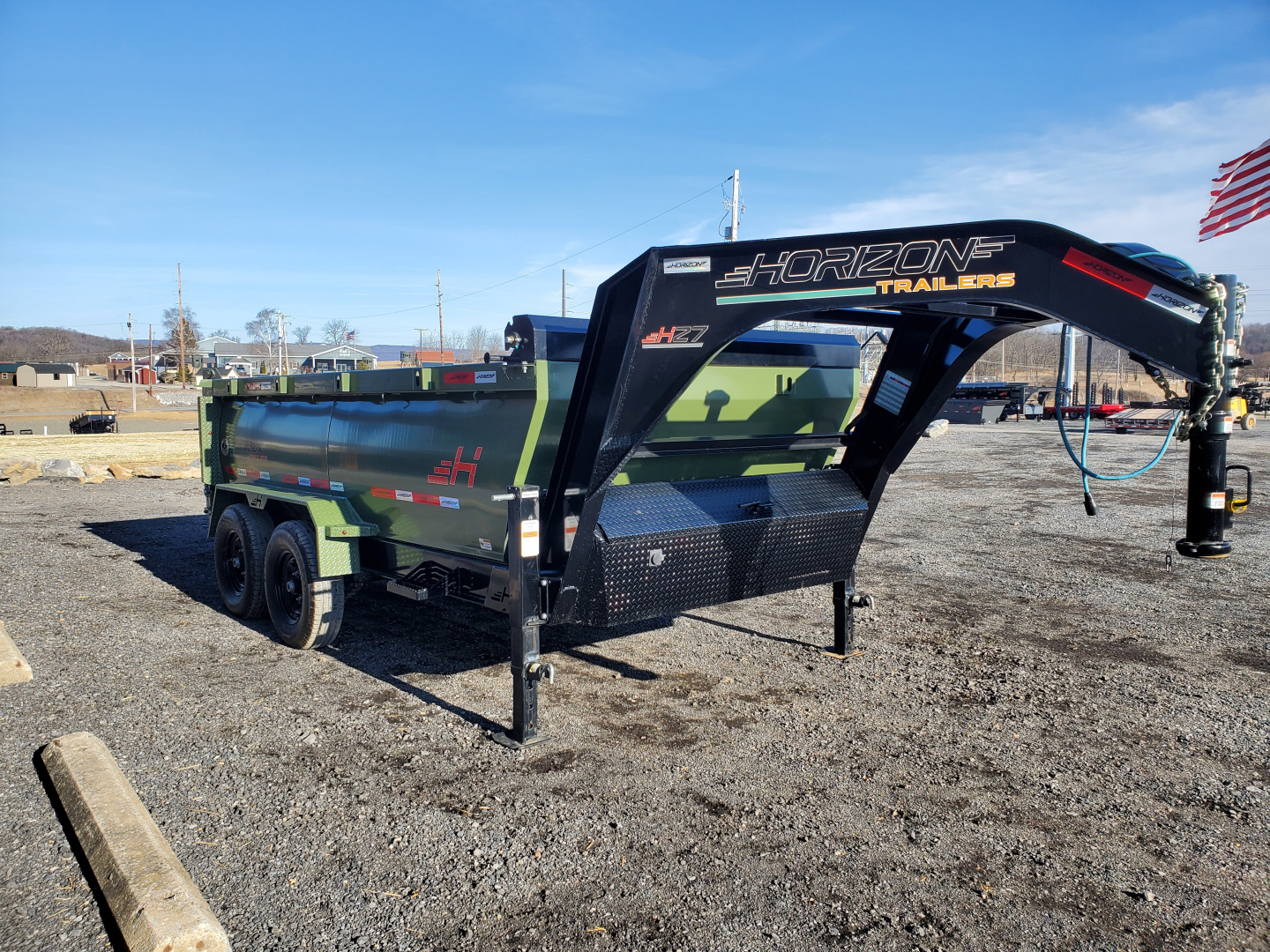 Used 2024 Horizon Trailers HZ7 Dump Trailer / 15,680 GVWR / 83"x12'